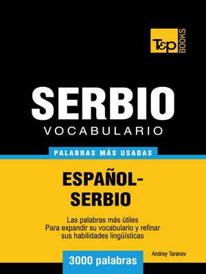 cover image of Vocabulario Español-Serbio
